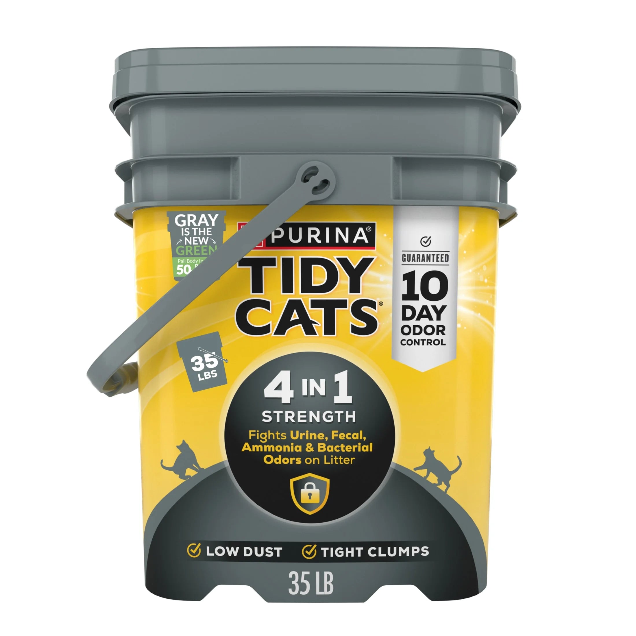 Purina 4-In-1 Clumping Cat Litter, Odor Control, Low Dust, 35 Lb. Pail