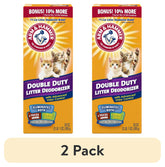 (2 Pack) Double Duty Cat Litter Deodorizer and Pet Odor Eliminator, 33 Oz Box