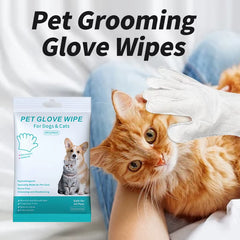 New 6PCS Pet Wash-Free Gloves Cat Bath Deodorant Wipes Disposable Cleaning Dry Cleaning Dog Wipes Gentle and Convenient Gloves