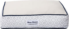 Now House for Pets Grey Diamond Cushion Dog Bed, Small Dog Bed, Machine Washable, Cotton/Poly Blend, 17X22X5 Inches
