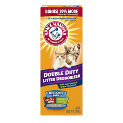 (2 Pack) Double Duty Cat Litter Deodorizer and Pet Odor Eliminator, 33 Oz Box