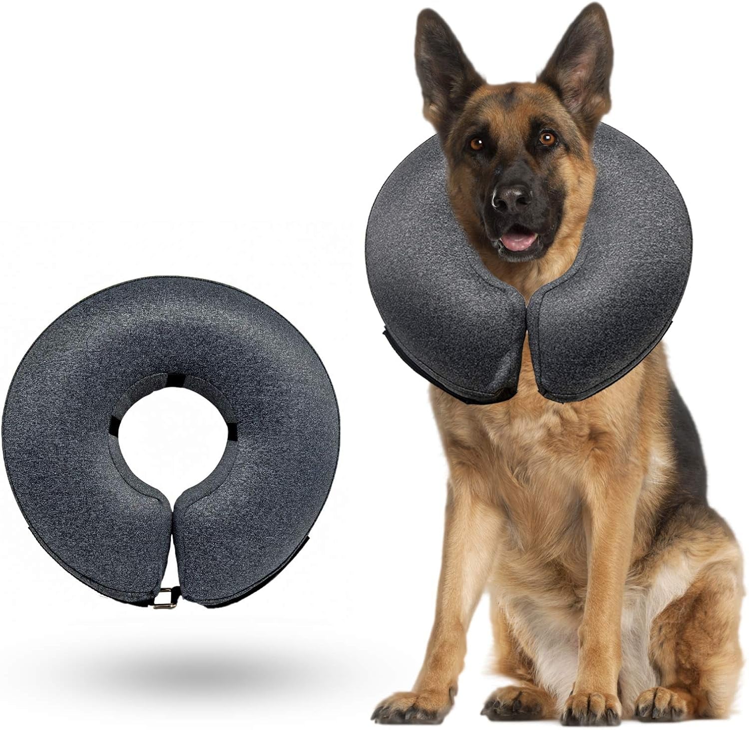 Soft Dog Cone for Large Dogs, Inflatable Dog Donut Collar Recovery Alternative after Surgery, Cone for Dogs after Surgery to Stop Licking and Prevent from Biting or Scratching