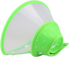 Cat Cone Dog Cone Collar Soft Dotted Recovery Collar after Surgery for Cats Kitten Puppy Small Dogs Pets Animals (S, Green)