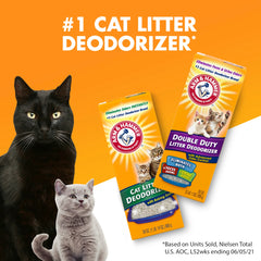 (2 Pack) Double Duty Cat Litter Deodorizer and Pet Odor Eliminator, 33 Oz Box