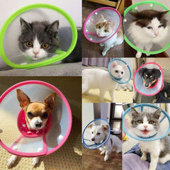Cat Cone Dog Cone Collar Soft Dotted Recovery Collar after Surgery for Cats Kitten Puppy Small Dogs Pets Animals (S, Green)