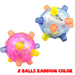 Luminous Jumping Balls Toys Flash Novelty Funny Music Dancing Balls Flashing Bouncing Ball for Dogs Chewing Pet Toys Cat Teaser